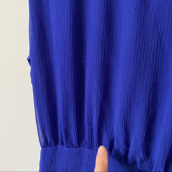 Urban Outfitters V-Neck Open Back Dress Blue Sz 2 - Picture 11 of 11